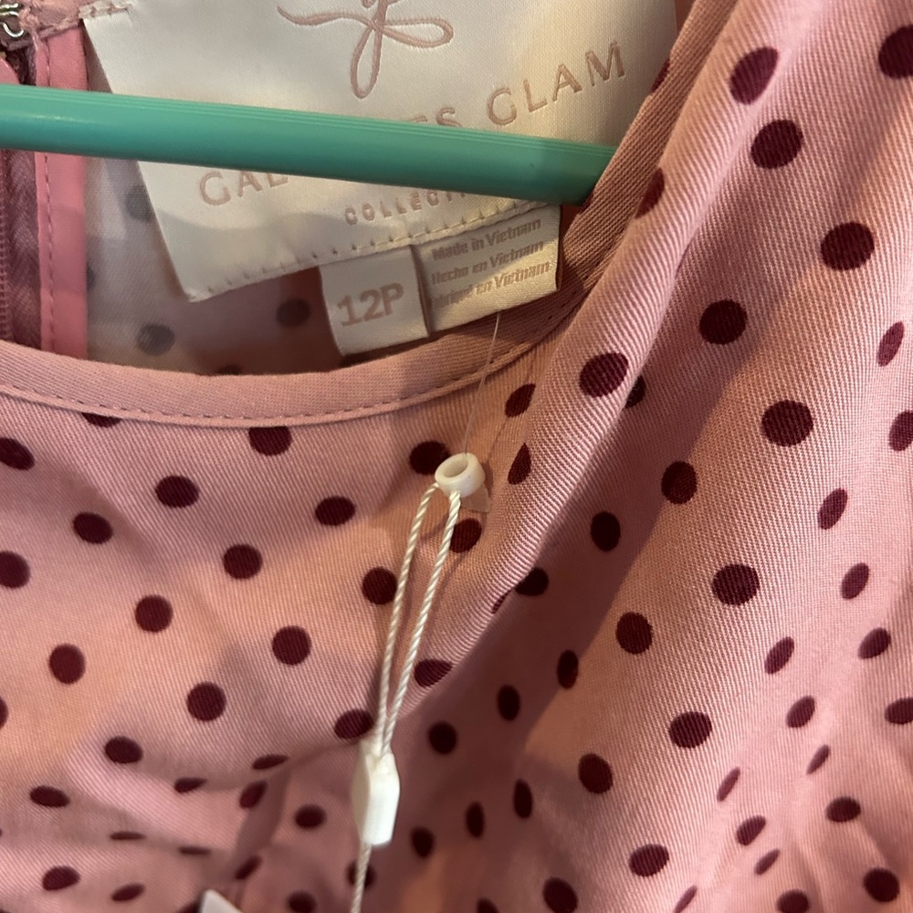 COPY - Gal meets Glam pink polka dot midi dress - Picture 2 of 3